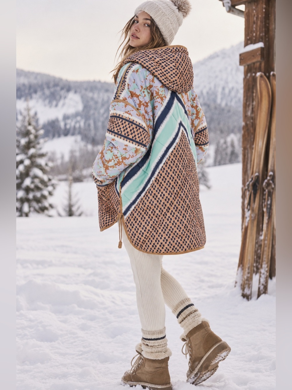 FREE PEOPLE MOVEMENT Pria Printed Packable Puffer Jacket